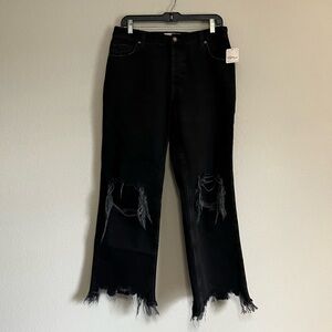 Free People WE THE FREE Maggie Mid-Rise Straight-Leg Jeans NWT size 30 boho